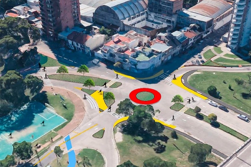 Así será la obra en marcha en la cabecera norte del Parque del Sur.

MCSF.