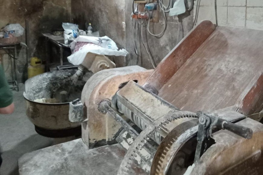 Una de las máquinas utilizadas en la cuadra de la panadería. MCSF