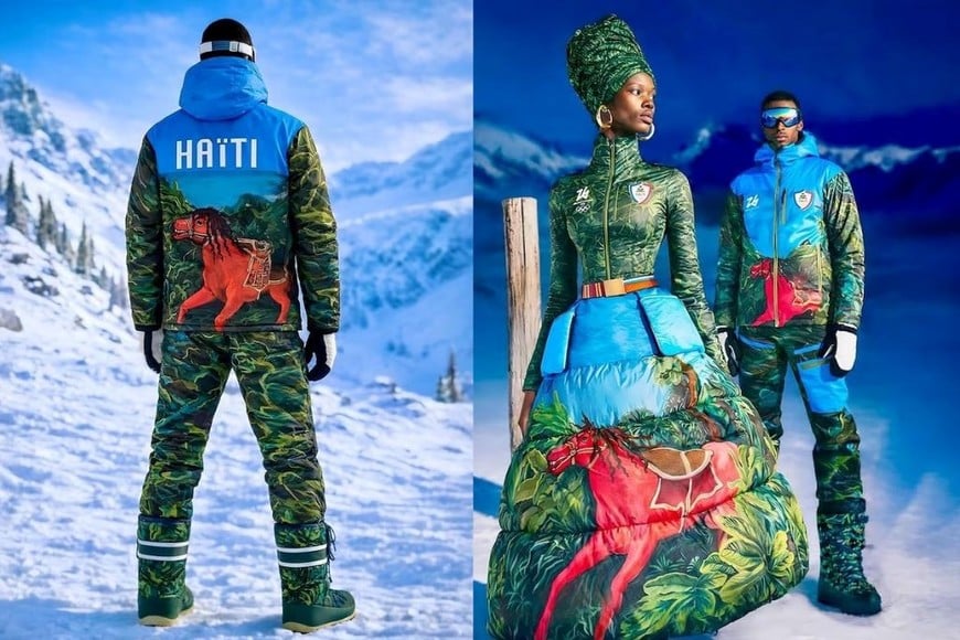 Haití: el diseño, que integra gráficos audaces inspirados en el arte tradicional y contemporáneo de la isla.