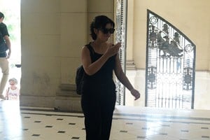 El ingreso de la madre de Jeremías Monzón a Tribunales.