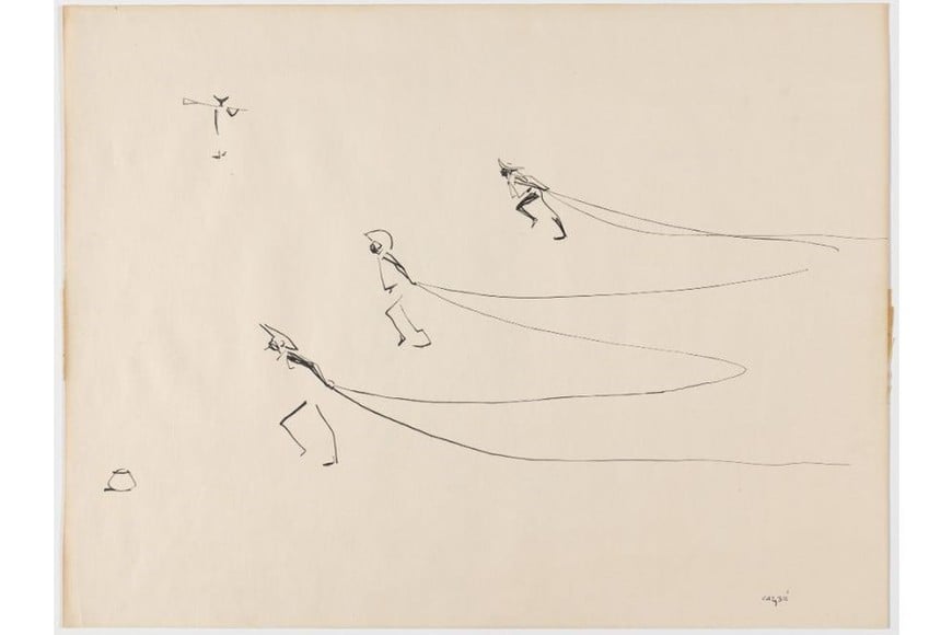 "Atrapando la red". Foto: Moma