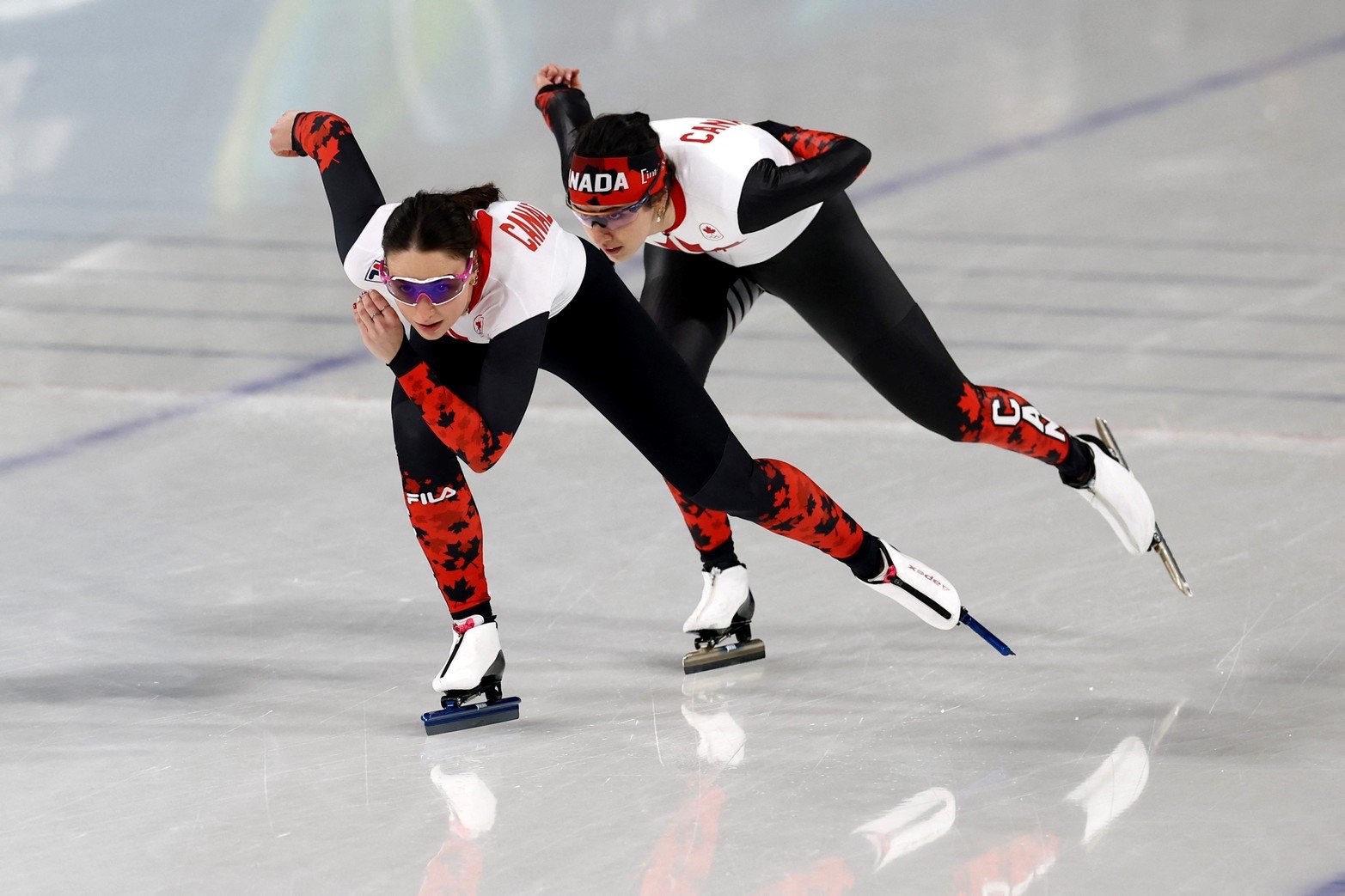 Entrenamiento de patinaje de velocidad. Créditos: REUTERS/Yves Herman 