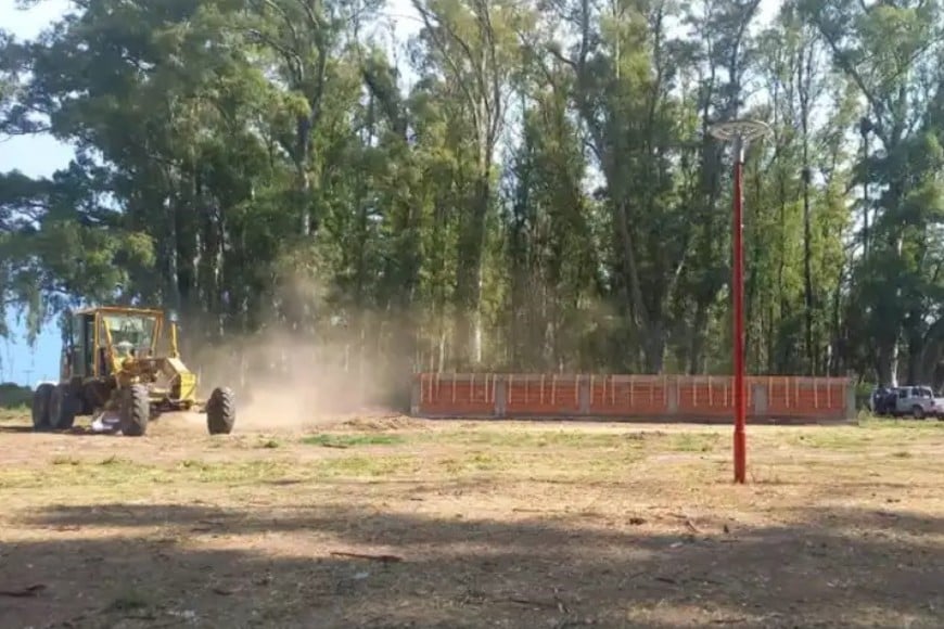 Preparativos y obras en el nuevo predio. Foto: Gentileza.