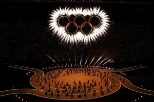 Milano Cortina 2026 Olympics - Opening Ceremony - San Siro Stadium, Milan, Italy - February 06, 2026.
General view of dancers performing to the Olympic Rings segment during the opening ceremony REUTERS/Mike Segar