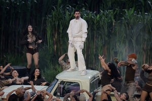 Football - NFL - Super Bowl LX - New England Patriots v Seattle Seahawks - Levi's Stadium, Santa Clara, California, United States - February 8, 2026
Bad Bunny performs during the halftime show REUTERS/Jeenah Moon