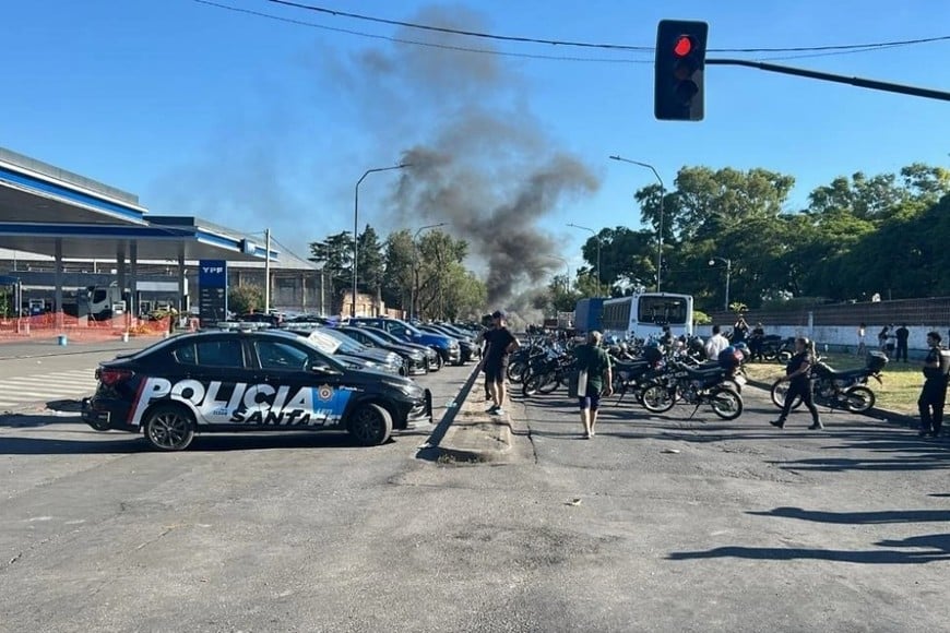 Protestas policiales en Rosario