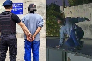 El sospechoso fue captado por una cámara de vigilancia durante sus incursiones. Foto: El Litoral