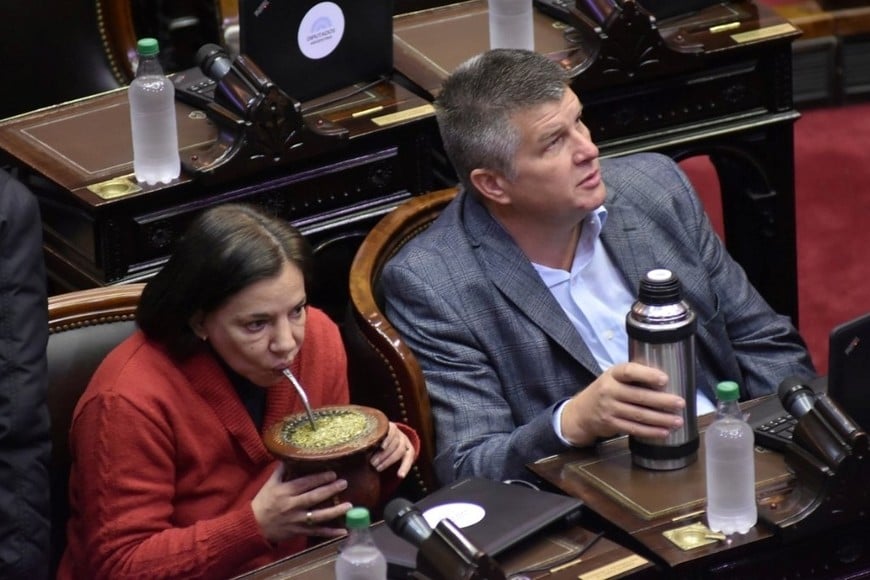 Sandra Mendoza en su último paso por el Congreso