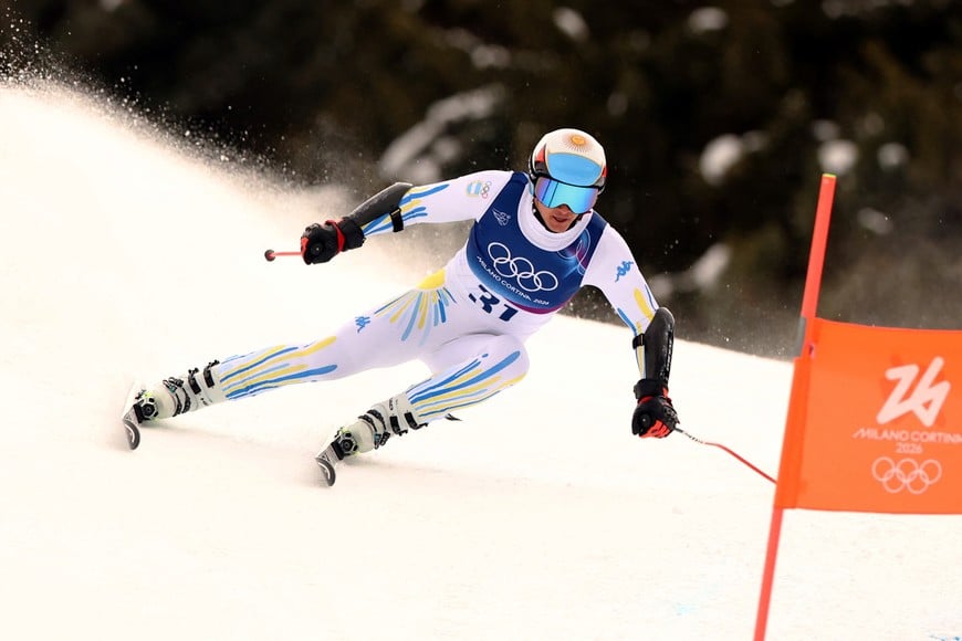 Milano Cortina 2026 Olympics - Alpine Skiing - Men's Super-G - Stelvio Ski Centre, Bormio, Italy - February 11, 2026.
Tiziano Gravier of Argentina in action REUTERS/Christian Hartmann
