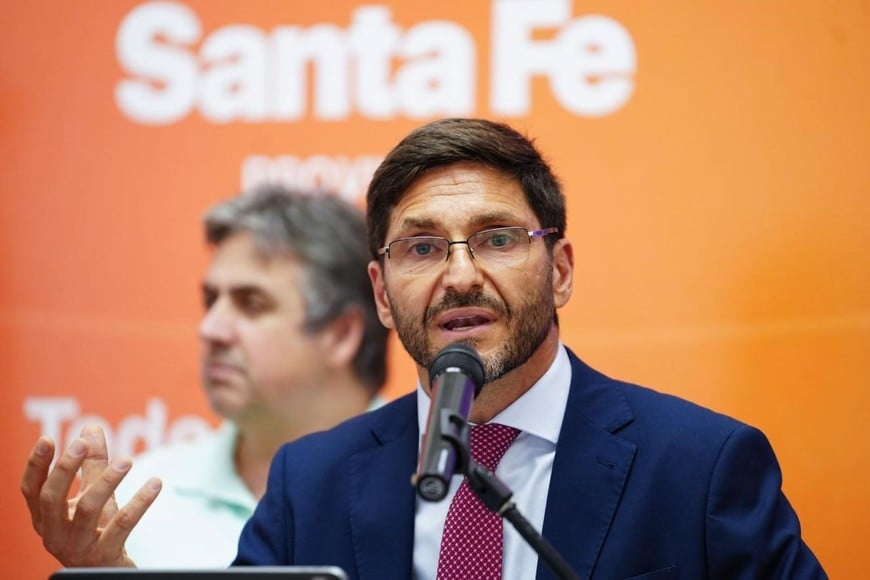 El gobernador Pullaro este miércoles desde Rosario. Crédito: Gobierno de Santa Fe