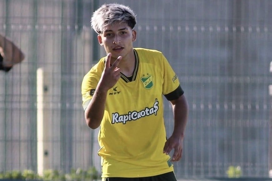 Alan Coria, el goleador de la tarde. Foto: Prensa Defensa y Justicia.