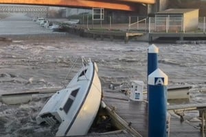 El paso de la tormenta Nils en Francia dejó un muerto.