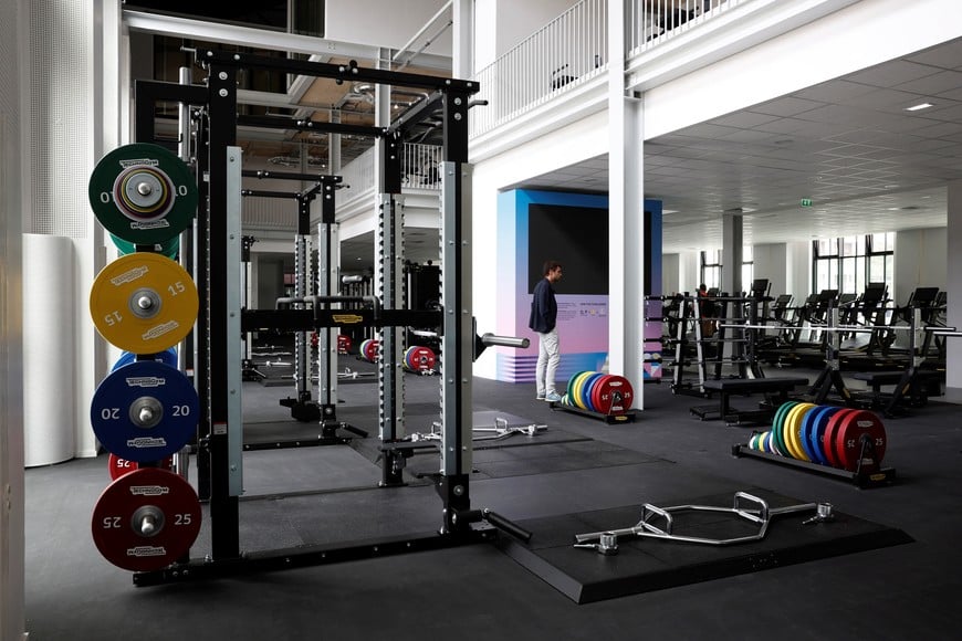 Paris 2024 Olympics - Press visit at the Olympic and Paralympic athletes' Village - Saint-Denis, France - July 2, 2024
General view of a gym at the Olympic and Paralympic athletes village ahead of the Paris 2024 Olympics REUTERS/Benoit Tessier