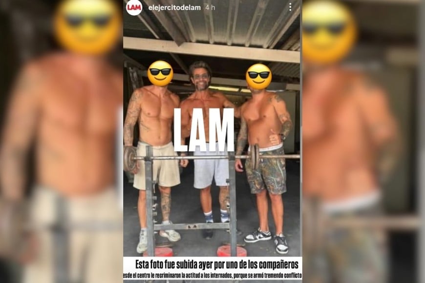 La primera foto de Luciano Castro en el centro terapéutico.