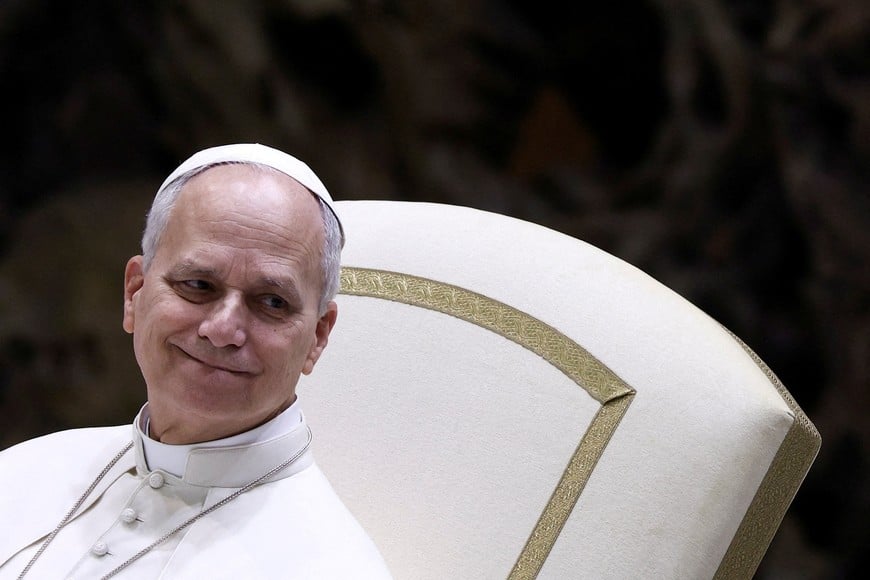 Pope Leo XIV attends the weekly general audience at the Paul VI hall at the Vatican, January 28, 2026. REUTERS/Guglielmo Mangiapane     TPX IMAGES OF THE DAY