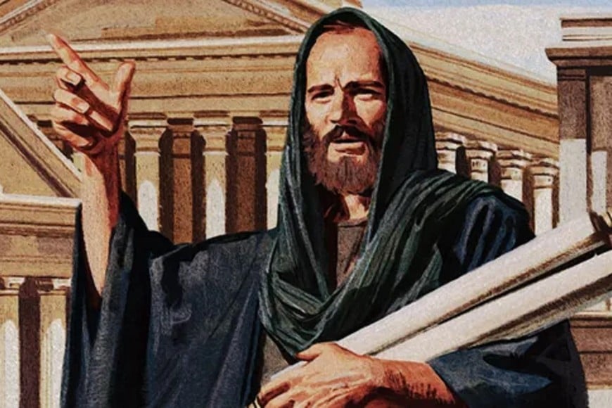 Recreación moderna de la imagen de Saulo de Tarso, mucho más conocido como san Pablo, llamado el "Apóstol de los gentiles" o el "Apóstol de las naciones".