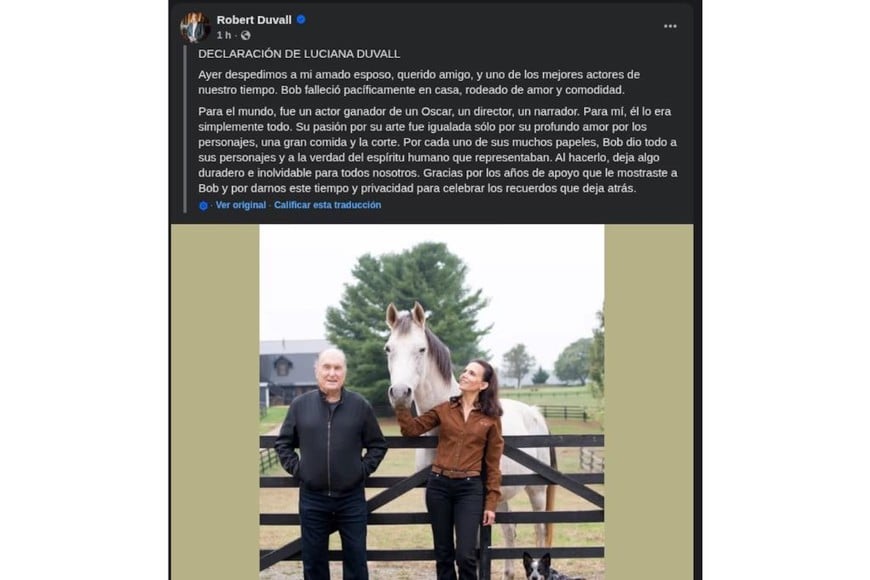 La confirmación del fallecimiento se realizó en redes sociales.