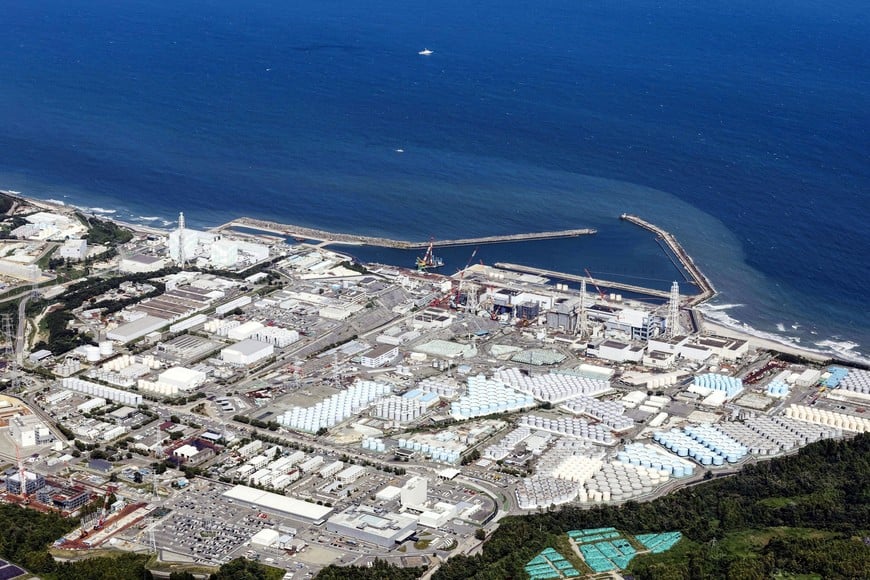 An aerial view shows the Fukushima Daiichi nuclear power plant, which started releasing treated radioactive water into the Pacific Ocean, in Okuma town, Fukushima prefecture, Japan August 24, 2023, in this photo taken by Kyodo. Kyodo/via REUTERS   ATTENTION EDITORS - THIS IMAGE HAS BEEN SUPPLIED BY A THIRD PARTY. MANDATORY CREDIT. JAPAN OUT. NO COMMERCIAL OR EDITORIAL SALES IN JAPAN.