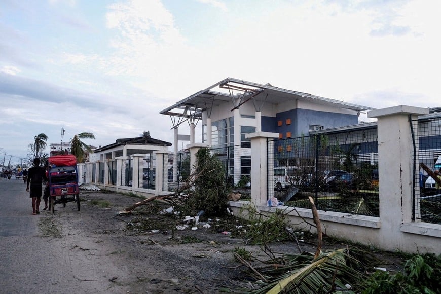 FILE PHOTO: A general view shows damage after Cyclone Gezani tore through the port city of Toamasina, Madagascar, February 11, 2026. REUTERS/Stringer/File Photo