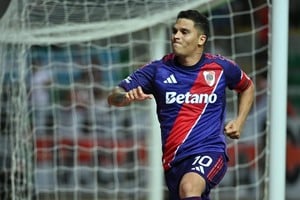 El festejo de Quintero. Crédito: River