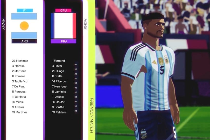 El juego reúne figuras históricas y actuales de la Selección argentina en un formato retro.