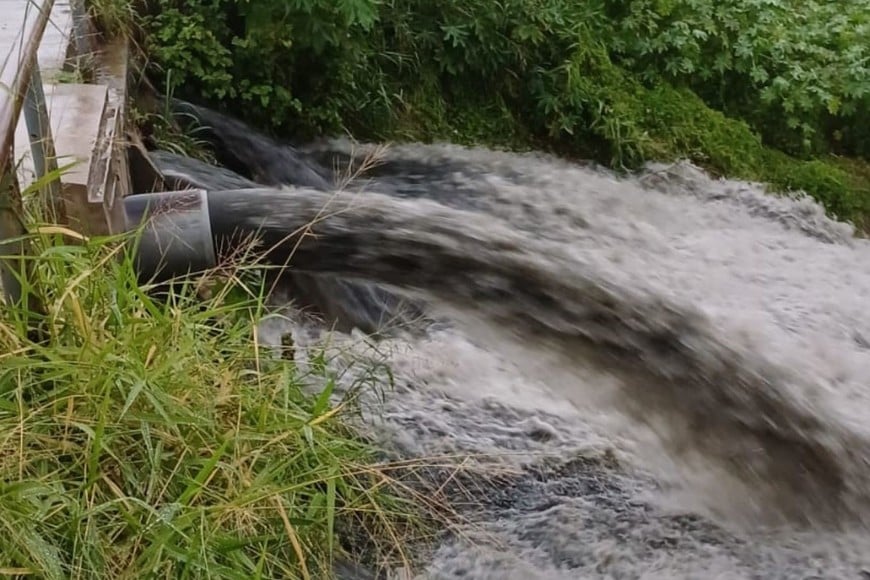 El sistema de drenaje, funcionando a pleno. MCSF