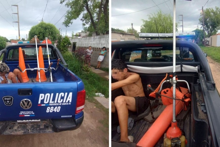 Los detenidos por el robo.