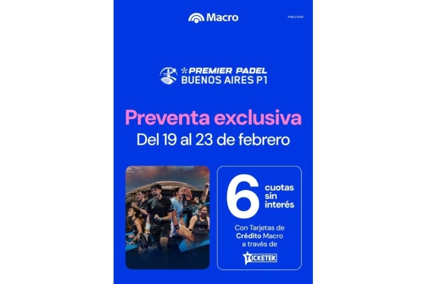 Las ofertas de entradas de Banco Macro.