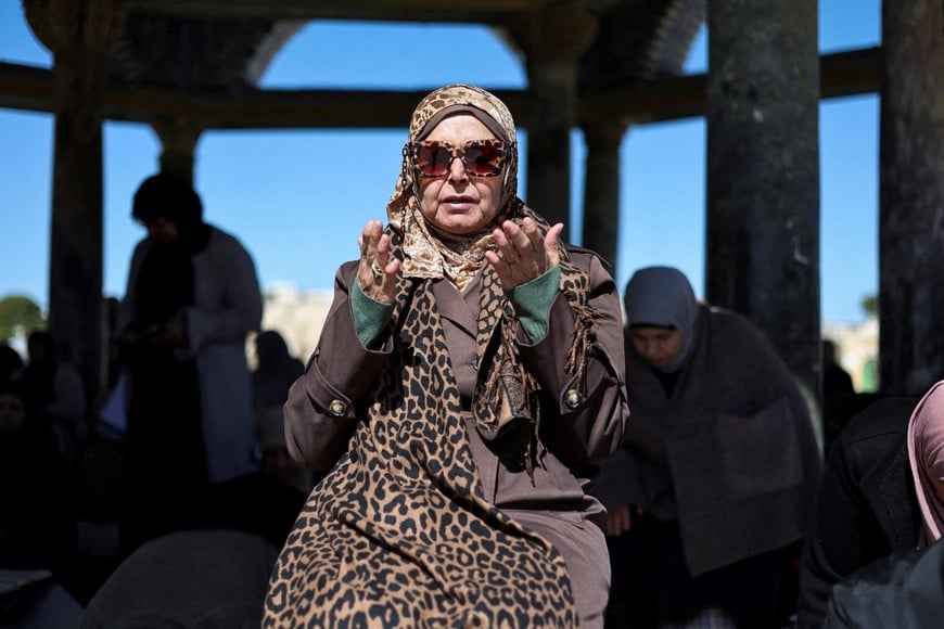 A Muslim worshipper attends the first Friday prayers of Ramadan, at the Al-Aqsa compound, also known to Jews as Temple Mount, in Jerusalem's Old City, February 20, 2026. REUTERS/Ammar Awad