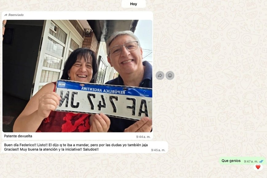 La primera patente devuelta.