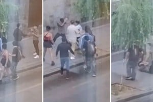 Violencia en La Plata: una joven cayó desvanecida y fue trasladada al Hospital Rossi.