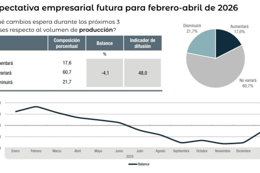 La expectativa no mejora su balance. Está lejos de significar recuperación productiva.