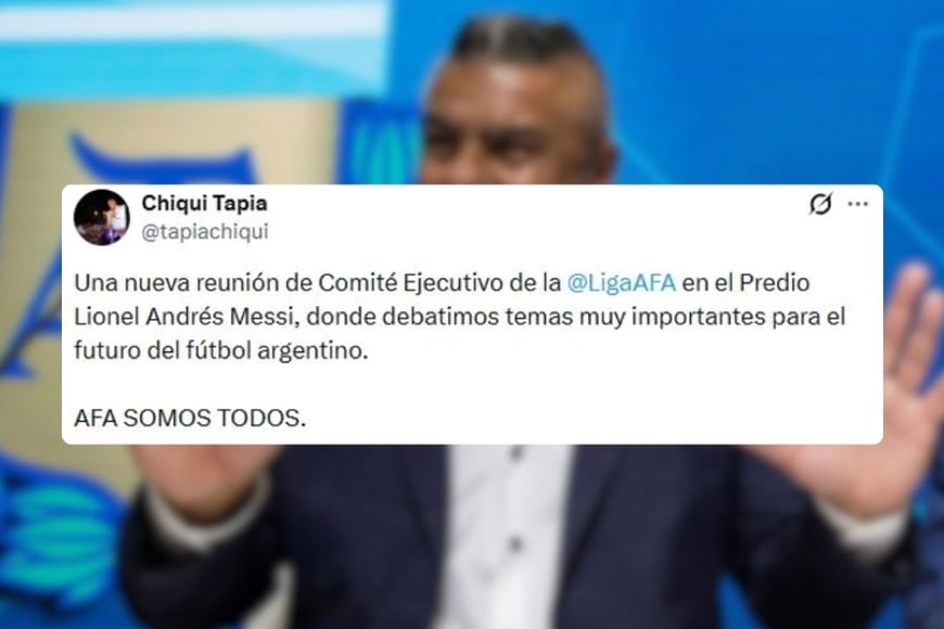 “AFA somos todos”: Tapia habló tras la suspensión de la fecha 9 y defendió la postura institucional