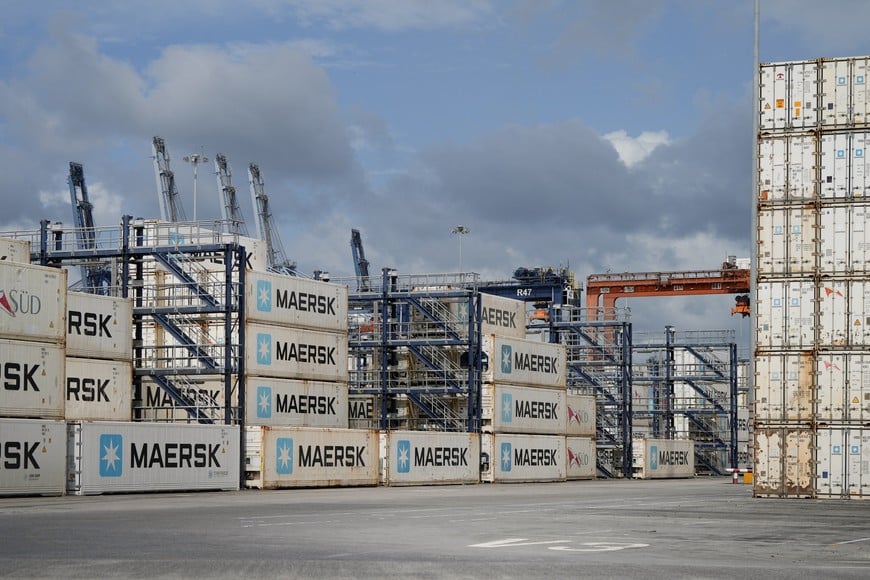 Containers dock at Panama Ports Company (PPC) after Panama's Official Gazette published a court ruling formally annulling Hong Kong's CK Hutchison Holdings concessions for two ports along its strategic canal, after ruling late January the contracts violated the constitution, in Panama City, Panama, February 23, 2026. REUTERS/Enea Lebrun