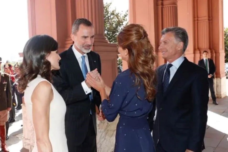 La visita de los reyes a la Casa Rosada.