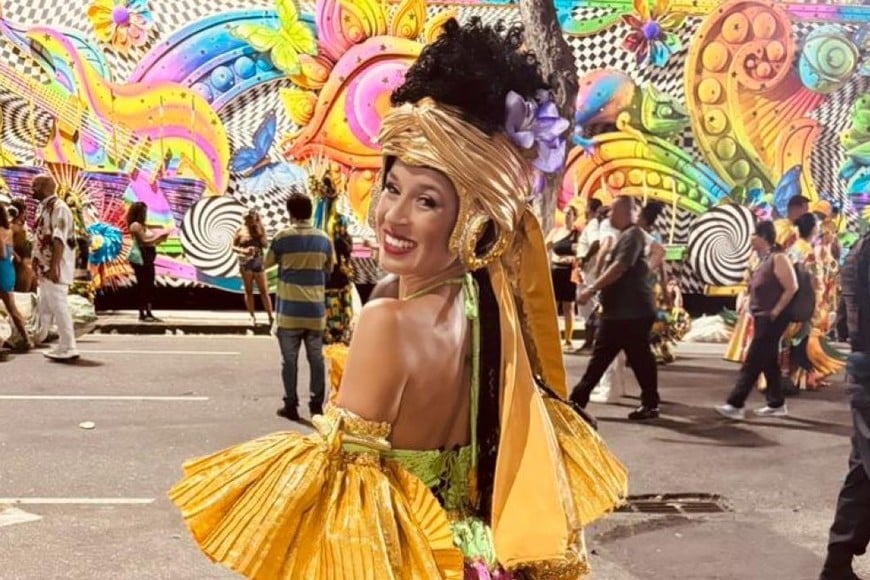Una santafesina brilla en el Carnaval de Río de Janeiro