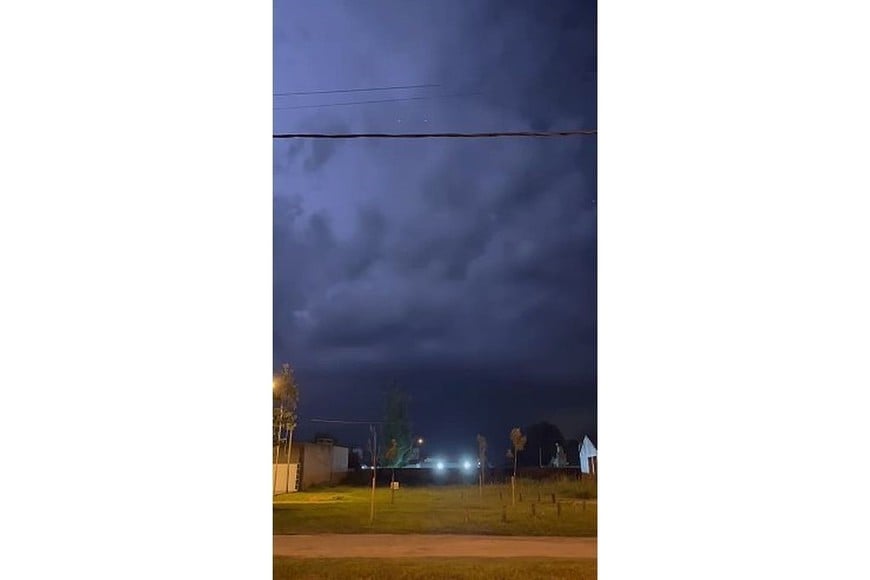 Así se veía la tormenta sobre Recreo.