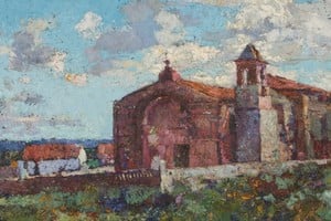 "Capilla de Ischilín" de Fernando Fader. Foto: Museo Nacional de Bellas Artes