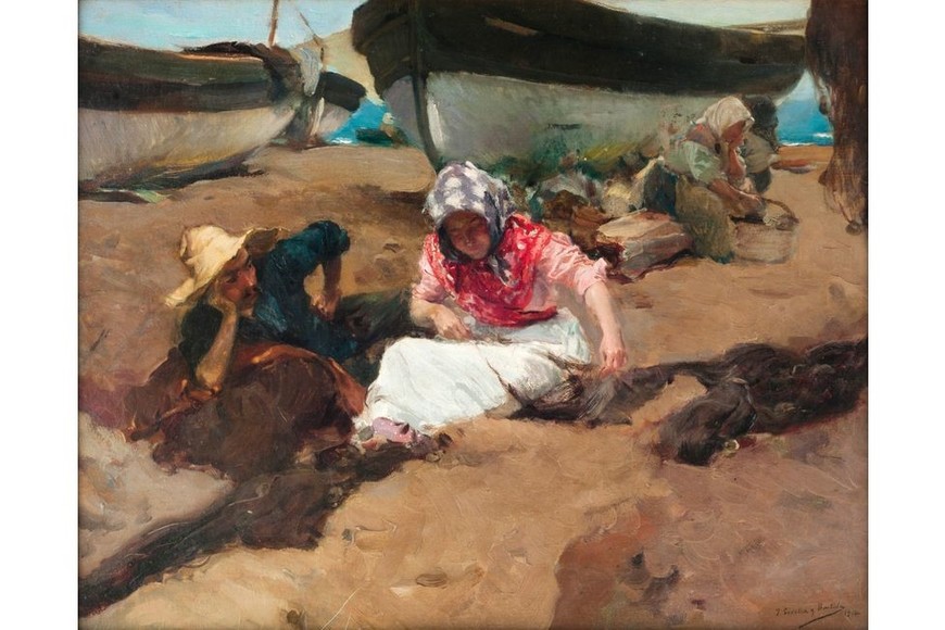 "Componiendo la red". Foto: Museo Nacional de Bellas Artes