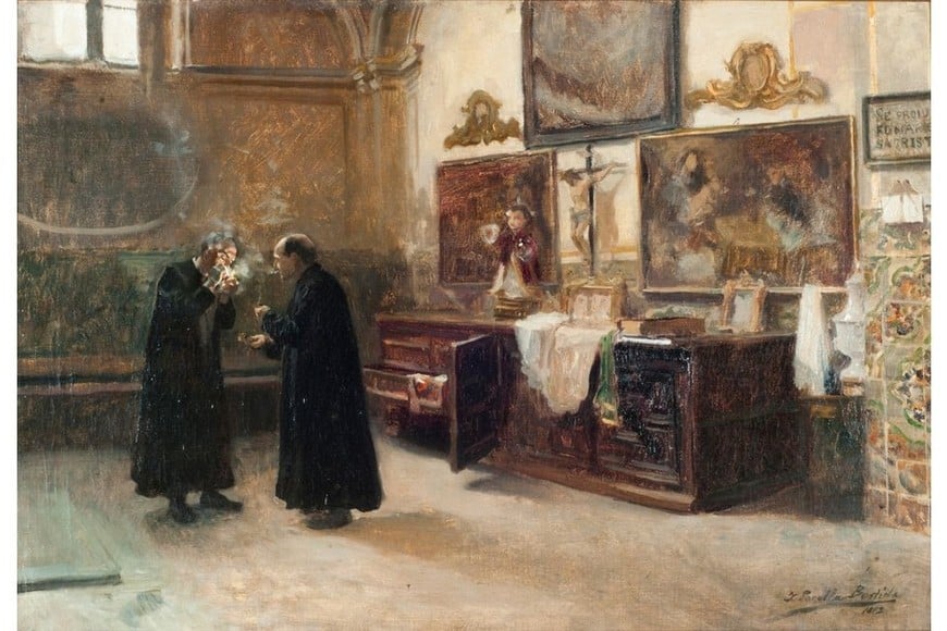 "En la sacristía". Foto: Museo Nacional de Bellas Artes