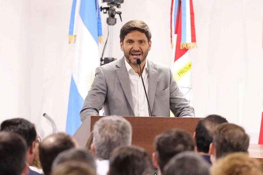 Maximiliano Pullaro, gobernador de Santa Fe, este viernes. Crédito: Gobierno de Corrientes