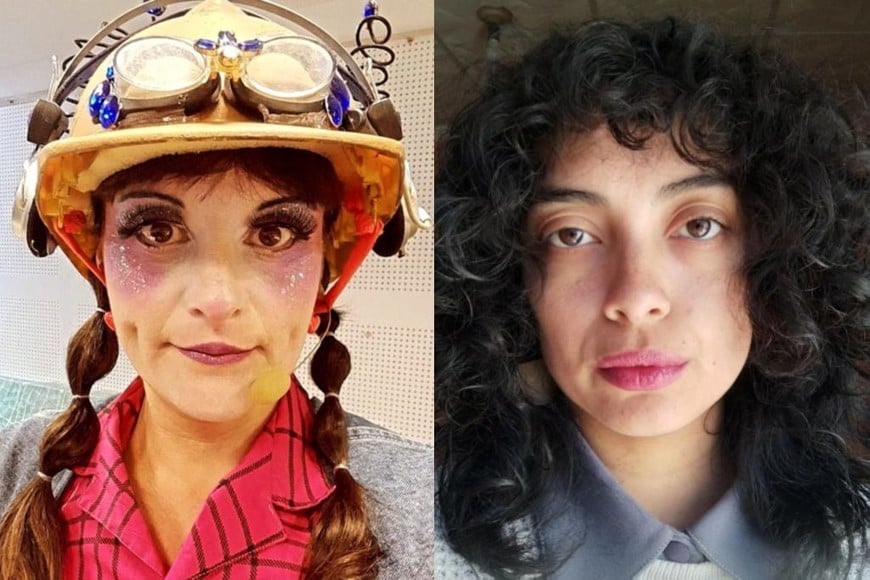 Actrices y docentes santafesinas Soledad "Chola" Almirón y Jennifer Vallejos.