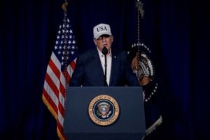 U.S. President Donald Trump speaks to announce that the U.S. had begun "major combat operations" in Iran, in an unknown location, in this screengrab from a video released February 28, 2026. Israel and the U.S. conducted strikes on Iran on Saturday, February 28, 2026. Donald Trump via Truth Social/Handout via REUTERS THIS IMAGE HAS BEEN SUPPLIED BY A THIRD PARTY