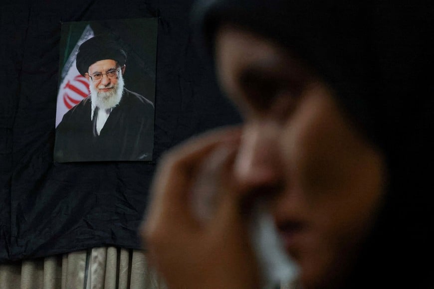 A portrait of Iran's late Supreme Leader Ayatollah Ali Khamenei, who was killed in Israeli and U.S. strikes on Saturday, is displayed during a memorial ceremony held in his honor and for other Iranians who were killed, at Kuala Lumpur, Malaysia, March 2, 2026. REUTERS/Hasnoor Hussain     TPX IMAGES OF THE DAY