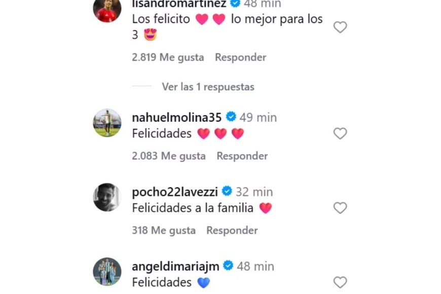 Los comentarios de "La Scaloneta" en el posteo.