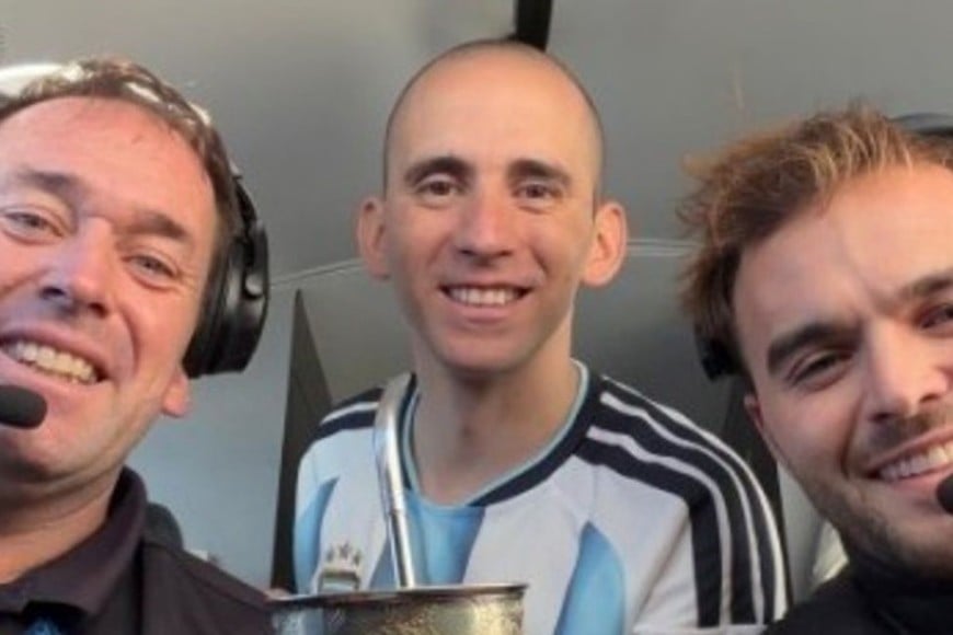 Nahuel Gallo volviendo a Argentina luego de su liberación