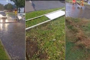 Los corralitos y baches generaron dificultades para la circulación en varios sectores de Santa Fe.
