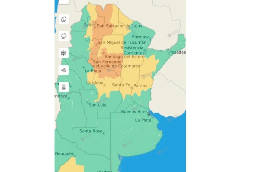 Alerta amarilla en santa fe