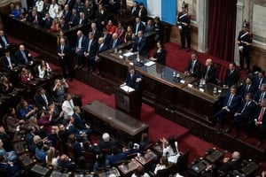 En el Congreso, el Presidente proyectó la nueva estructura laboral de la Argentina en medio de un mercado de trabajo con reacomodamiento de sectores productivos y menos empleo formal. Foto: Xinhua / Martín Zabala.