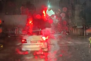 Fuertes lluvias en la ciudad de Santa Fe. Créditos: El Litoral